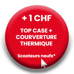 Offre exceptionnelle scooter neuf à Genève!
Top case et couverture thermique OFFERTS